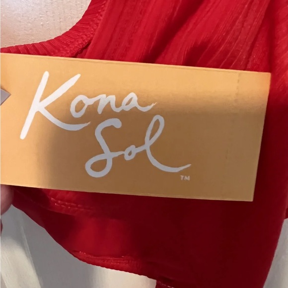 Kona Sol, One Piece Swim, lively red,large side cut out medium coverage NWT Sz M - Picture 6 of 6